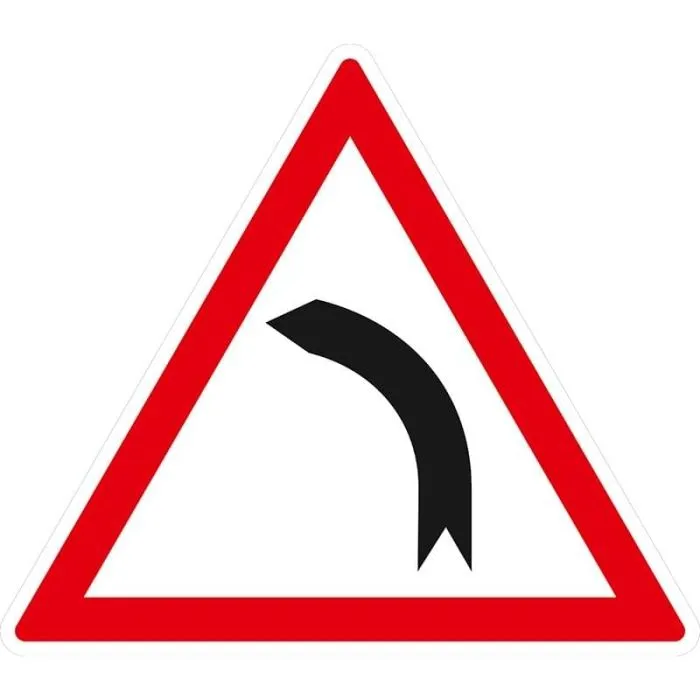 Panneau Danger Virage à Gauche A1b