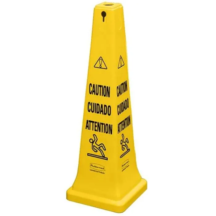 Cône avertissement sol mouillé Rubbermaid