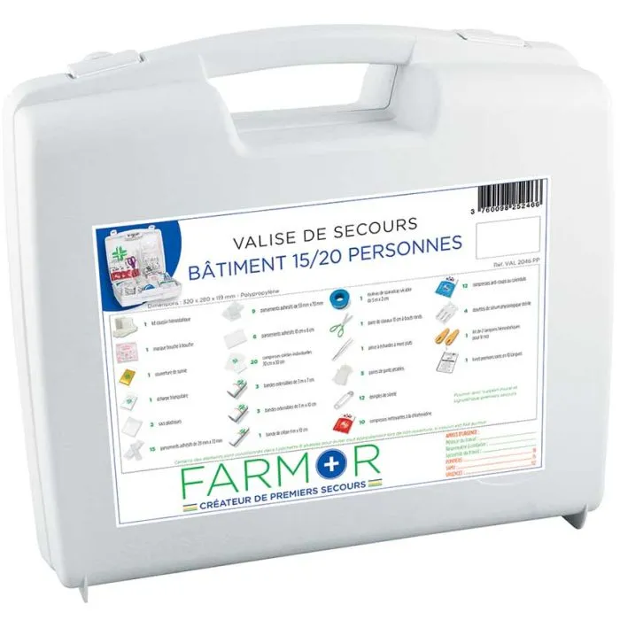 Mallette de secours spéciale bâtiment - 15/20 personnes