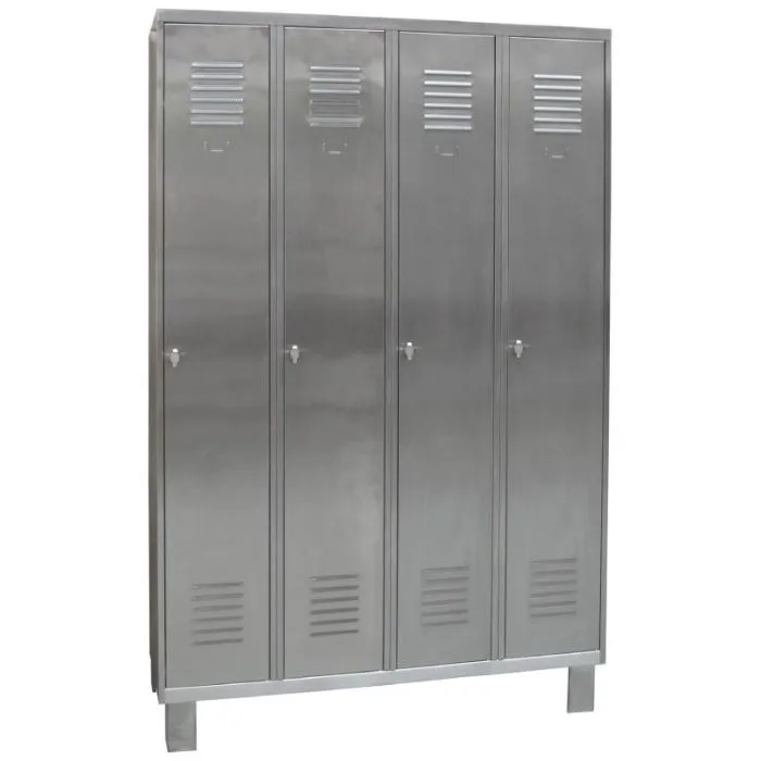 Vestiaire inox sur pieds - Industrie propre