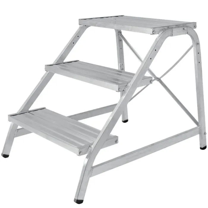 Marchepied aluminium à marches profondes, 2 à 4 marches