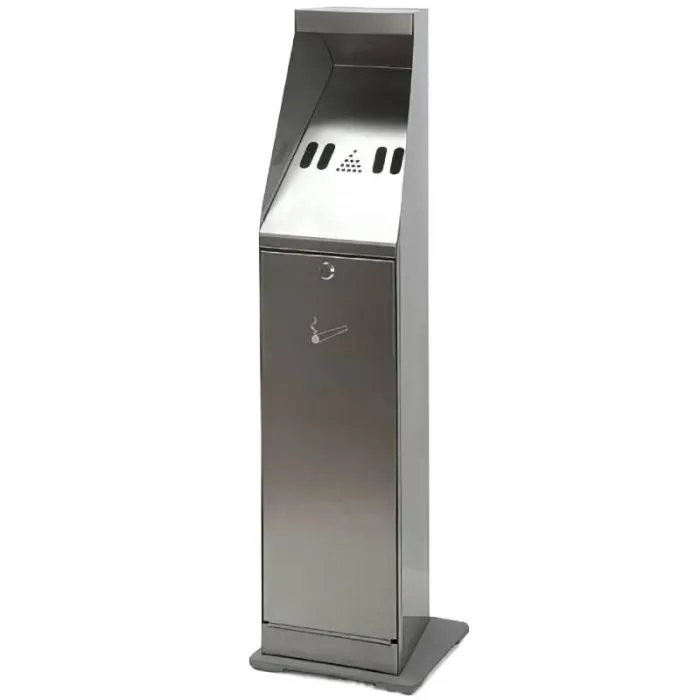 Cendrier extérieur sur pied 4,4 L, acier noir ou inox
