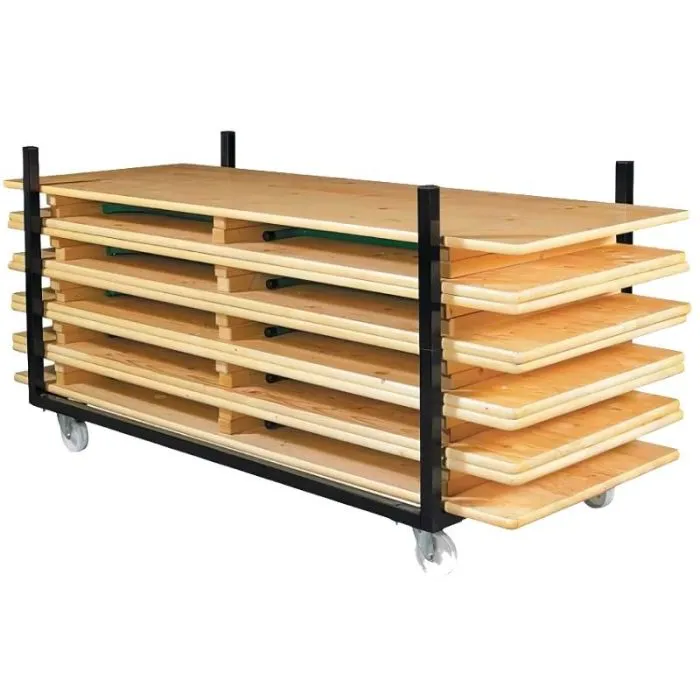 Chariot de transport pour tables et bancs brasserie