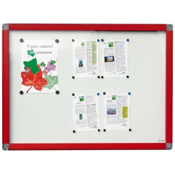 Vitrine coins arrondis porte levante NF